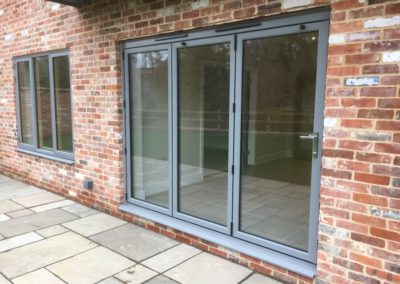 grey upvc bifold patio doors
